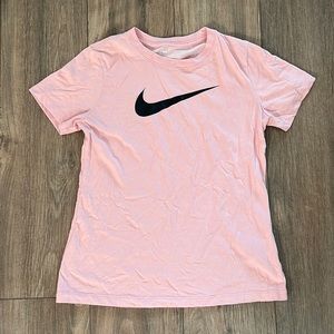 Pink Nike Swoosh Dri-Fit T-Shirt